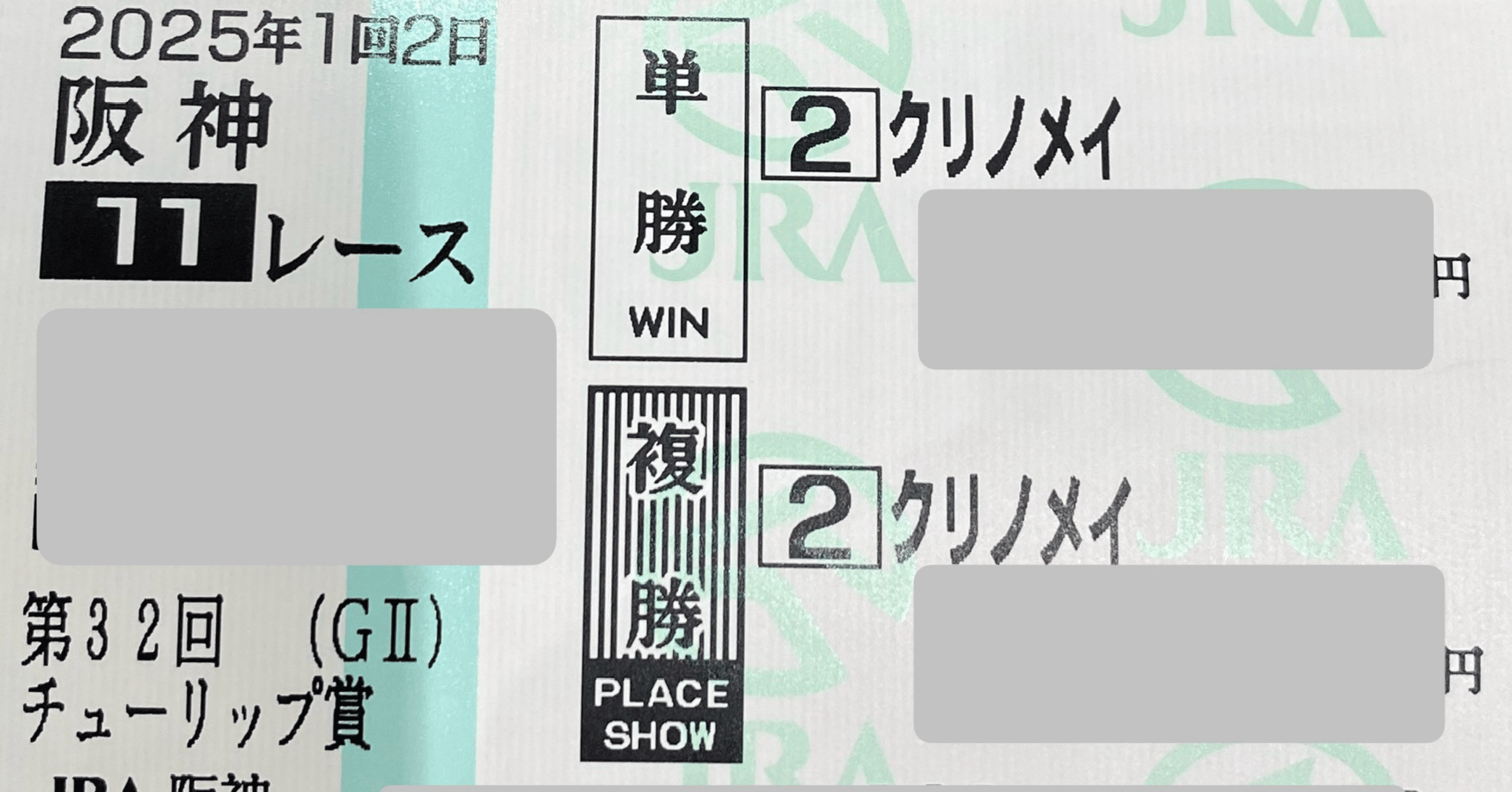 ブチコ現地馬券 チューリップ賞 匿名配送 ブチコ 第22回 チューリップ賞 現地単勝馬券 ソダシの