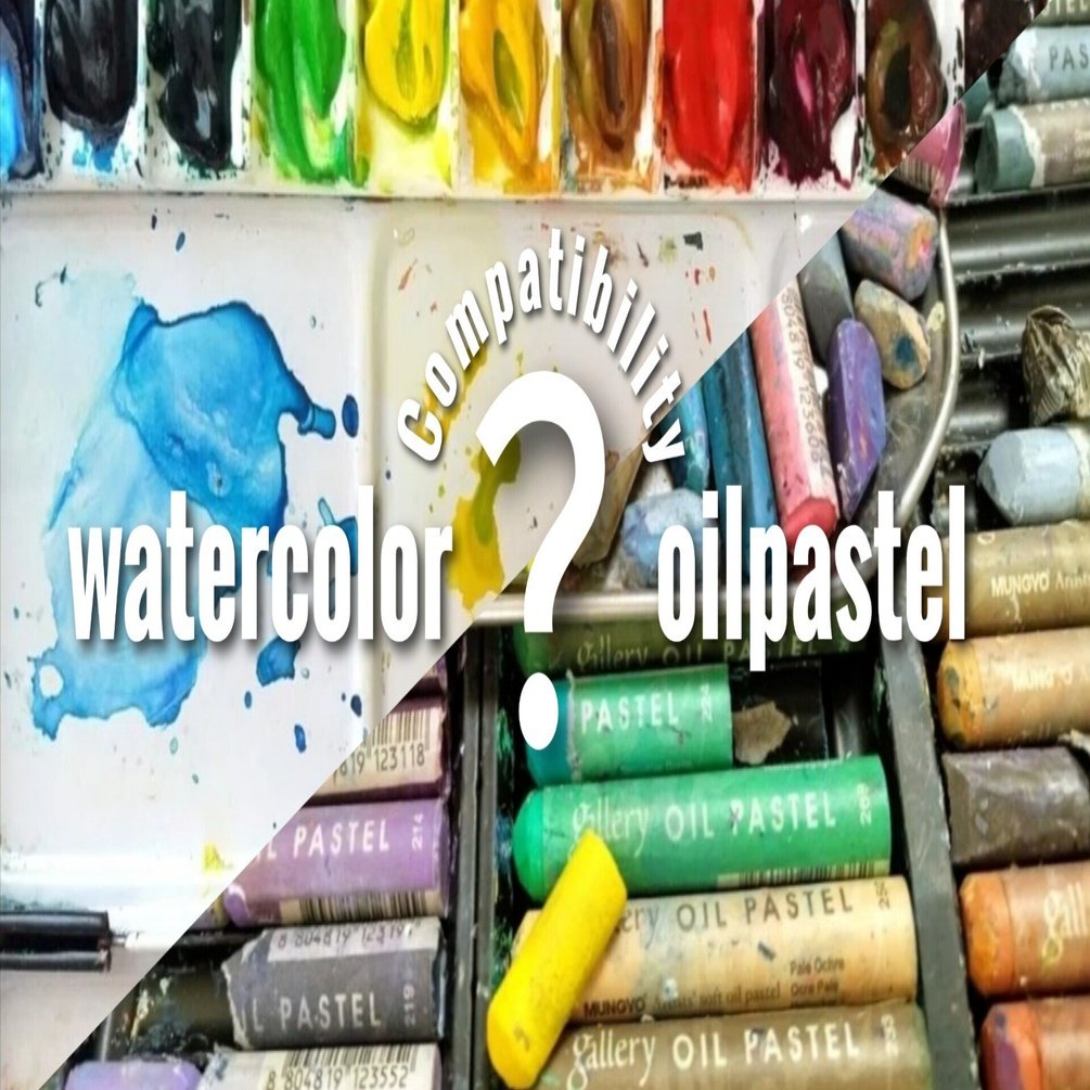 水彩とオイルパステルの相性｜森脇由宇のなんやかんや
