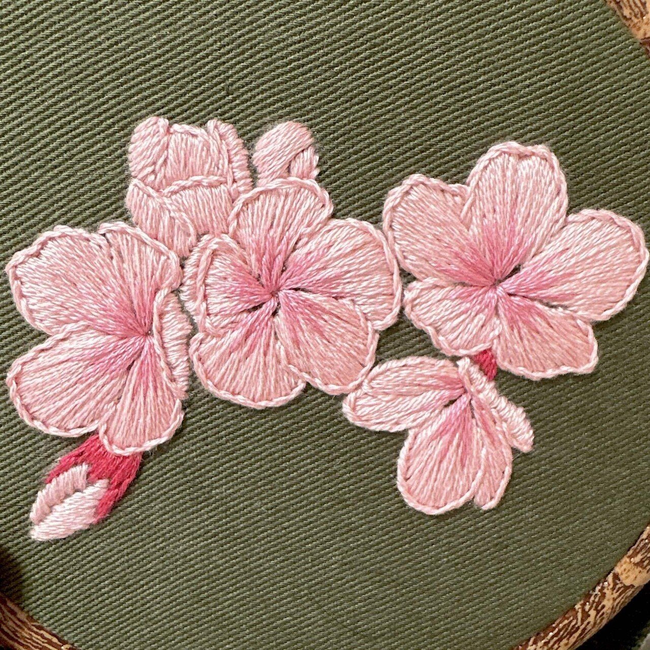 桜刺繍額(ナチュラル） ギフト さくら プレゼント 春の贈り物