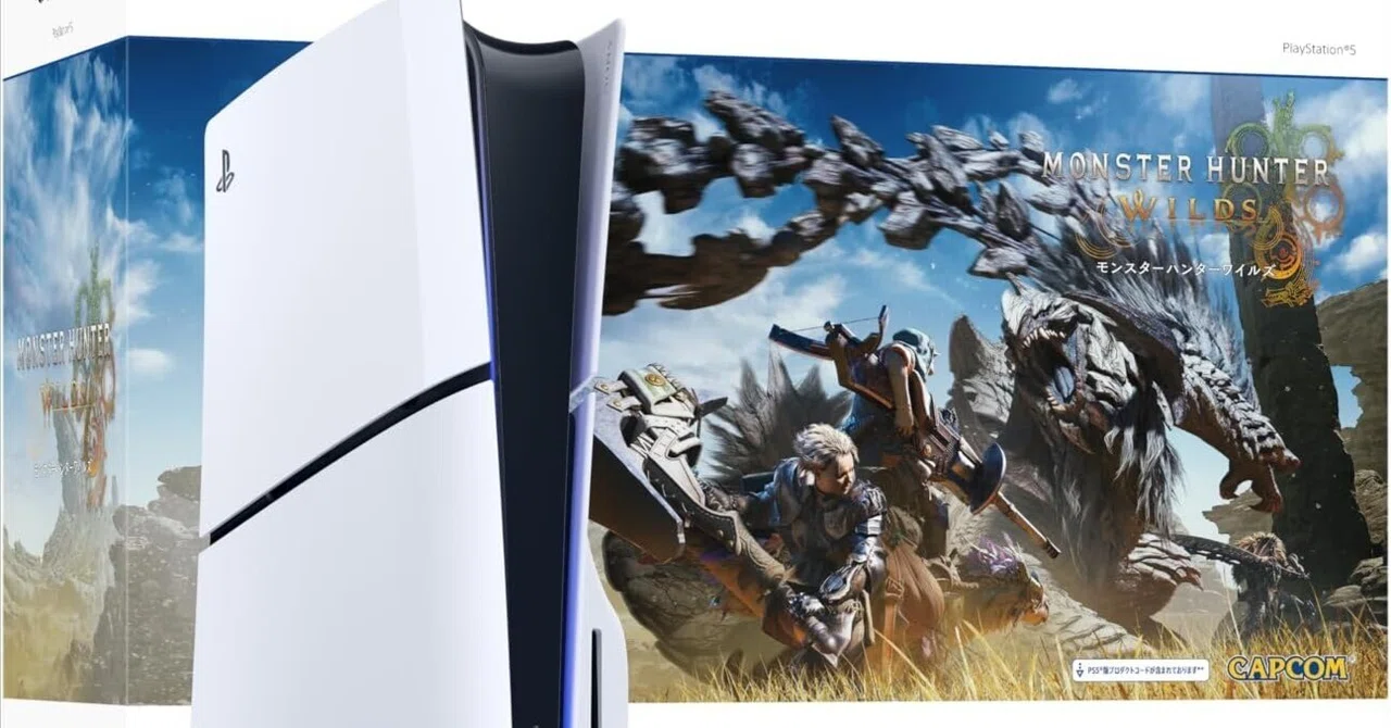 PS5 モンハンワイルズ 本体 未使用 DLコード無し 未開封ソフト付き 