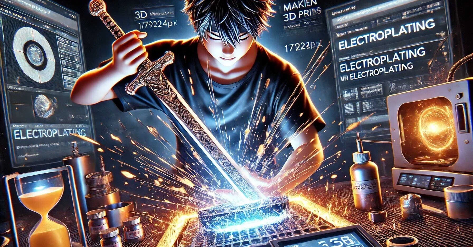 凄技紹介「レジンで3Dプリントしたオブジェクトをメタリックに仕上げる