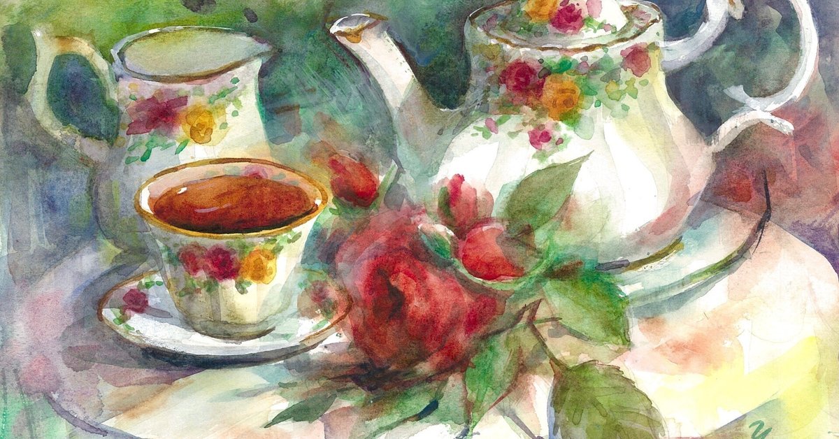 光の薔薇　透明水彩画　白い額入り 光の薔薇 透明水彩画 白い額入り （光の薔薇 透明水彩画 白い額
