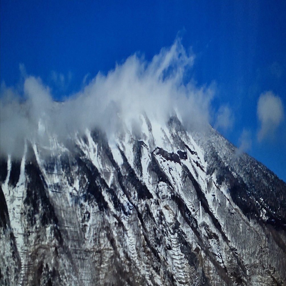 冬の男体山、雪形が見えた｜奥日光 letter