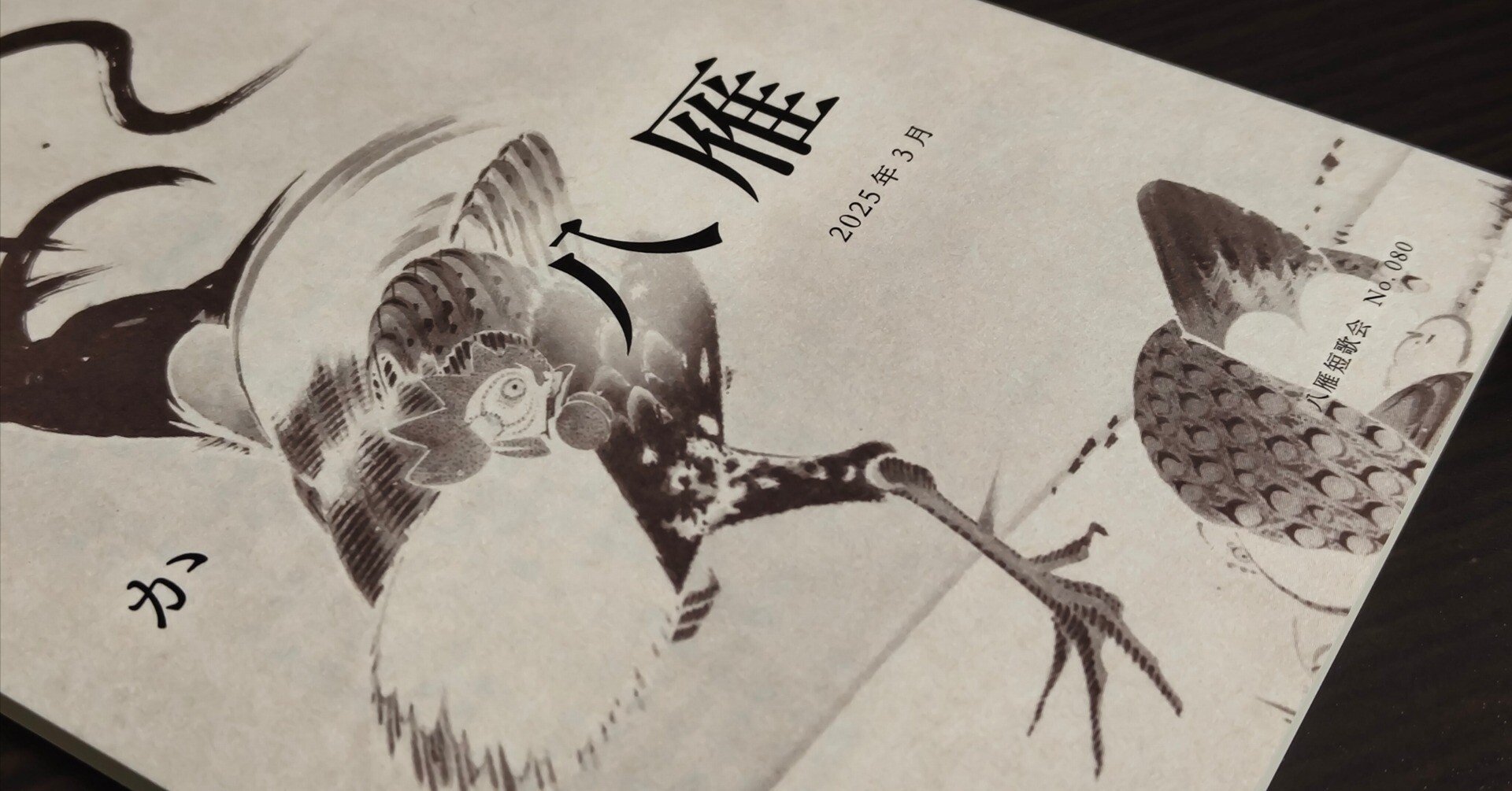 八雁80号掲載歌(2025/3)｜illy / 入谷 聡