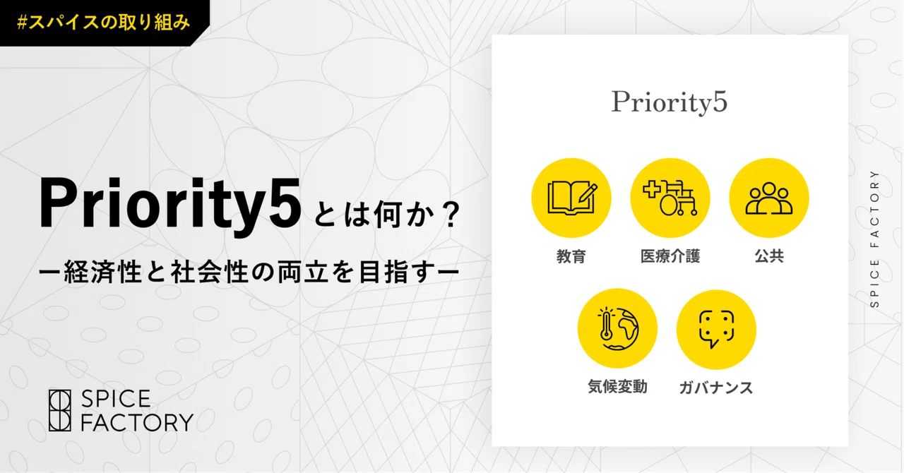 Priority5とは何か？―経済性と社会性の両立を目指す―｜スパイスファクトリー株式会社