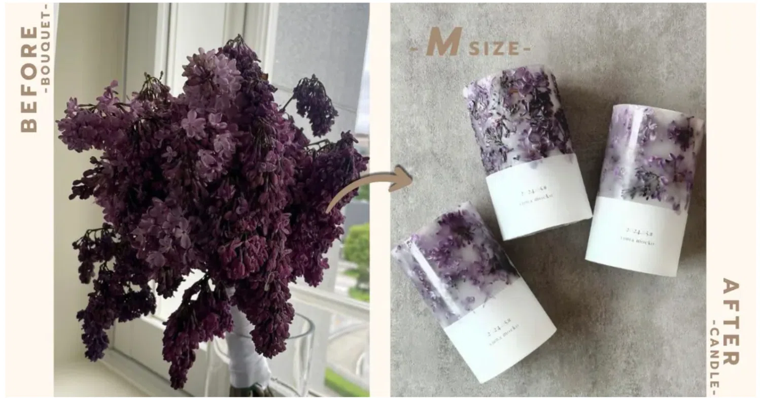 Feedback on Wedding Bouquet Preservation] Processing a Lilac