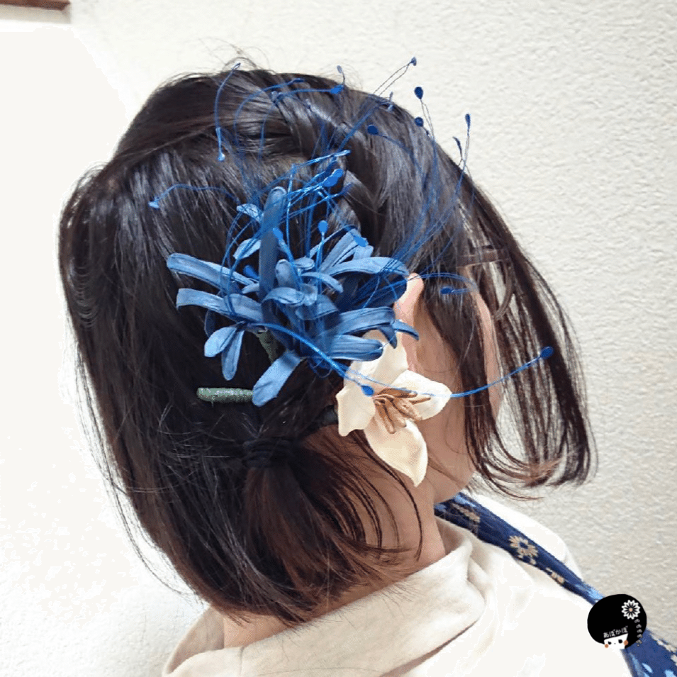 ユリと彼岸花のアレンジ あぼかぼ つまみ細工 Note