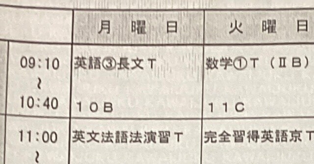 河合塾での浪人のお話9〜基礎シリーズの時間割｜るる