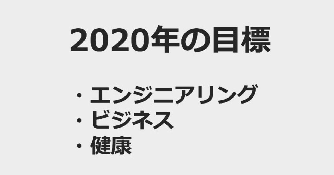 年の目標 エンジニアリング ビジネス 健康 Kota Yamashita 山下 昂太 Note