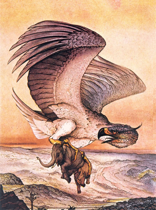 【期間限定！最安値挑戦】 天を覆い象を狩る風説の巨鳥「ロック鳥」／幻獣事典｜ムーPLUS 彫刻・オブジェ
