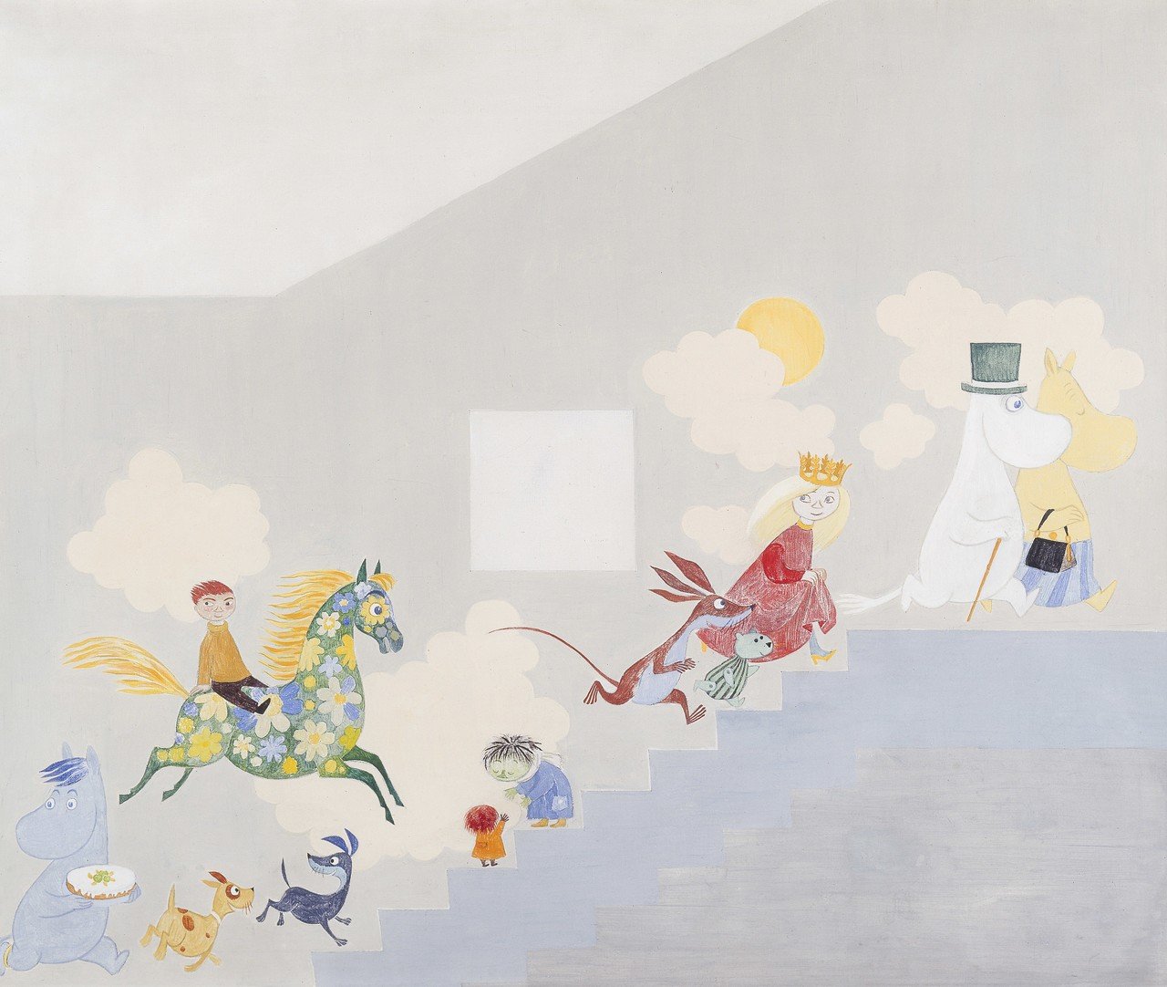 ムーミン アウロラ病院壁画 ポスター フィンランド トーベ・ヤンソンとムーミン展 トーベ・ヤンソン アウロラ子ども病院壁画 ポスター｜Yahoo!フリマ（旧