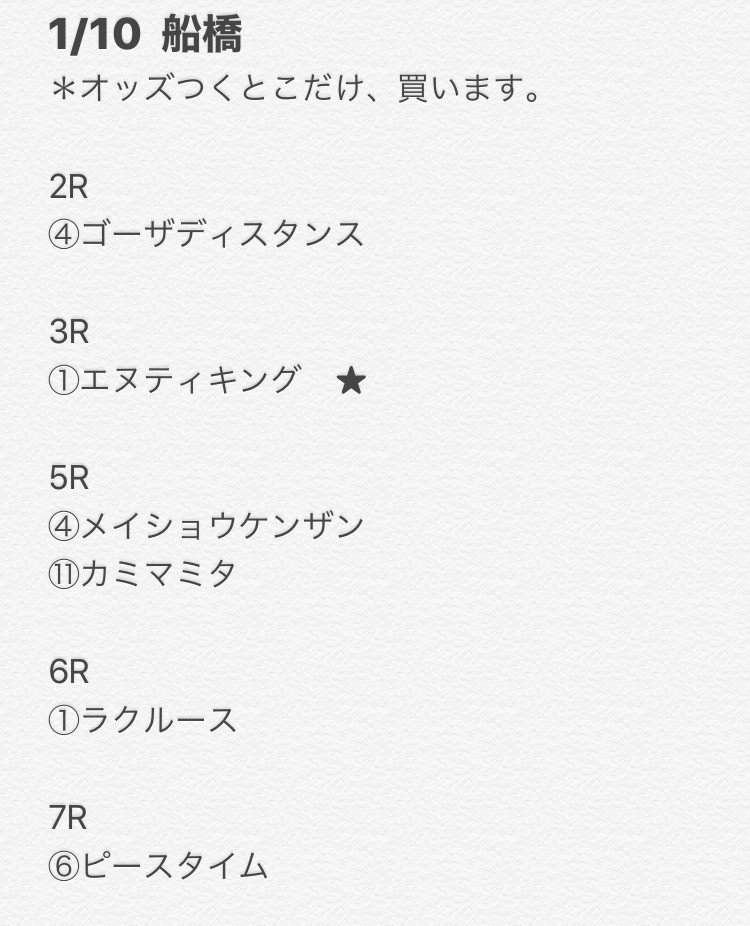 1 10 船橋 Kaba原 男 Note