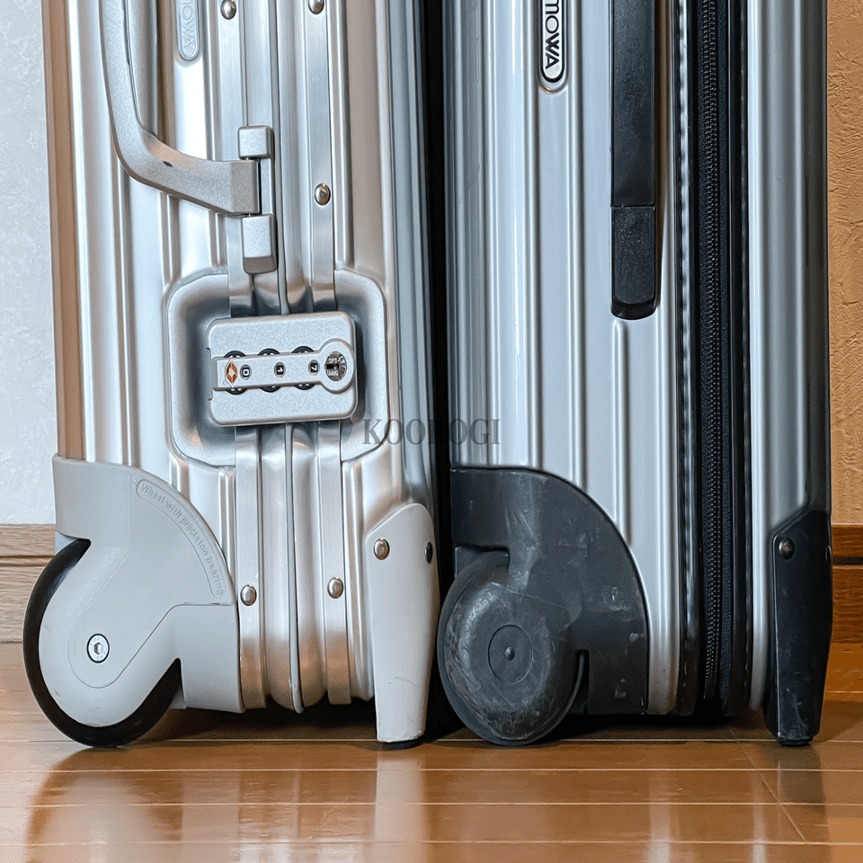 RIMOWA SALSA 初期型のハウジング更新と静音ホイールへの交換｜蟋蟀