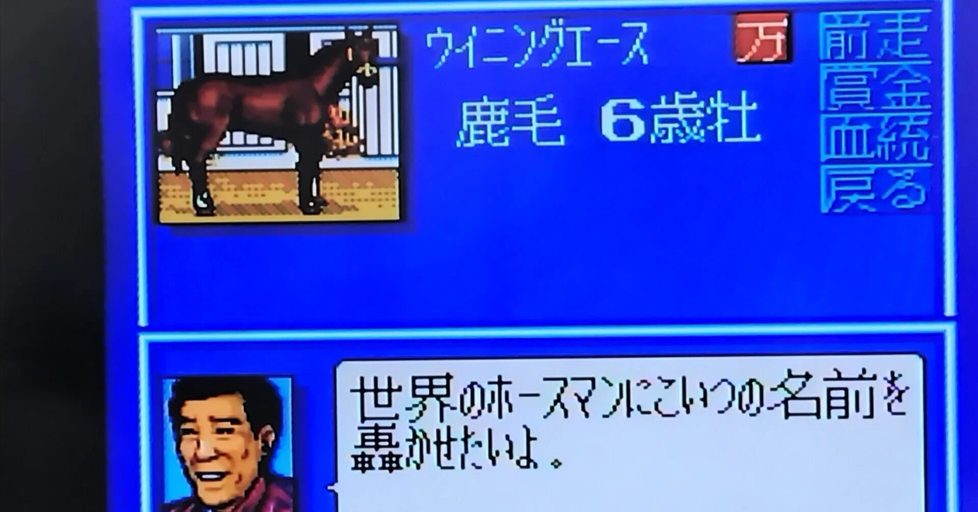 初代ウイニングポストプレイ日記｜福音