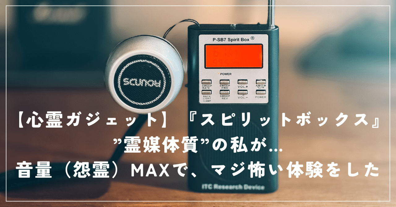 心霊ガジェット】 オカルト体質の書店員が「『スピリットボックス