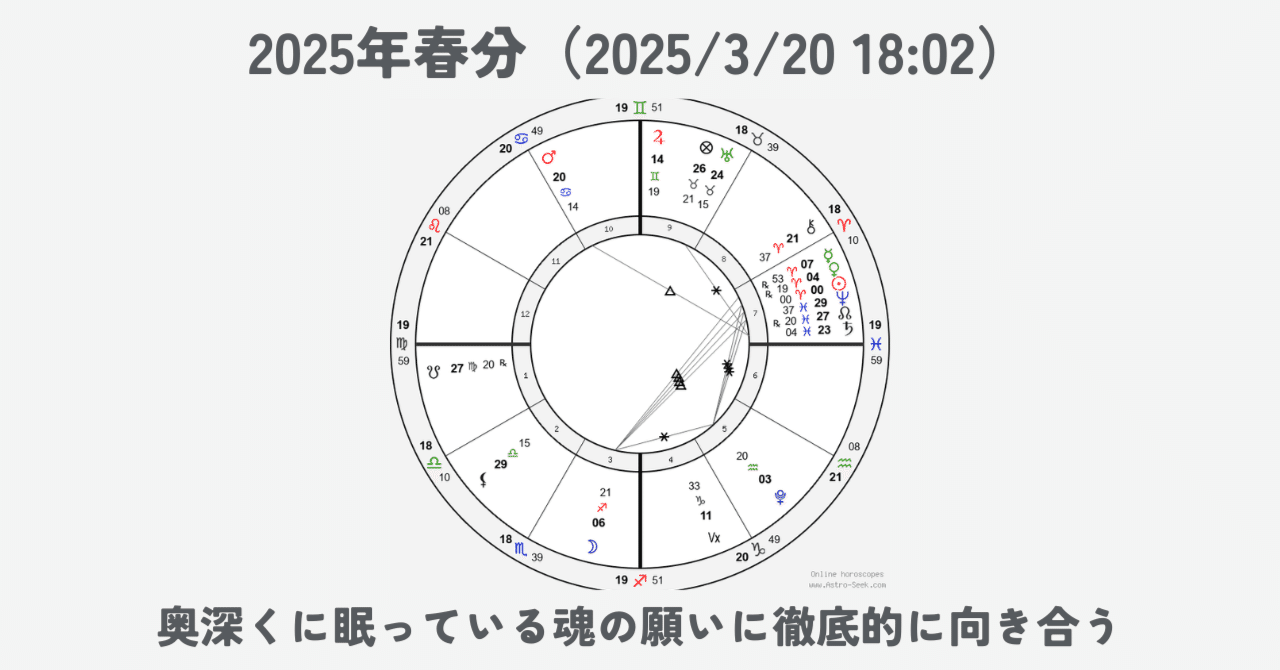 奥深くに眠っている魂の願いに徹底的に向き合う】2025年春分_
