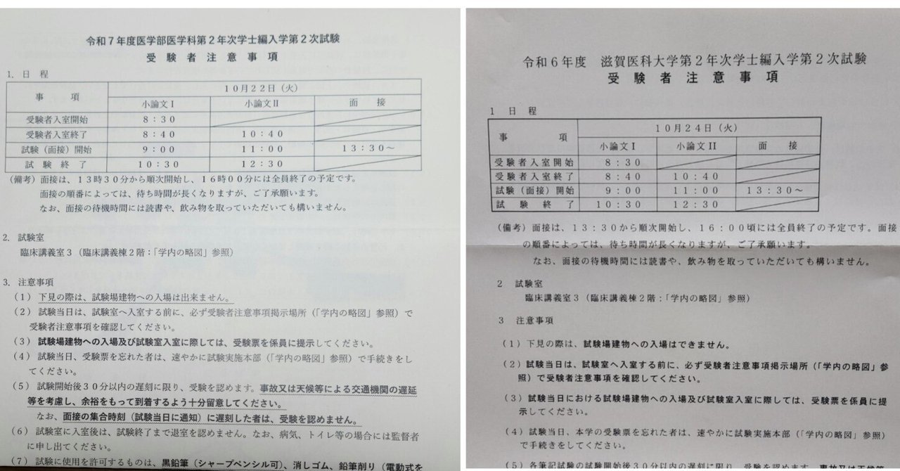 滋賀医科大学医学部学士編入 過去問【小論文Ⅱ】｜hiro