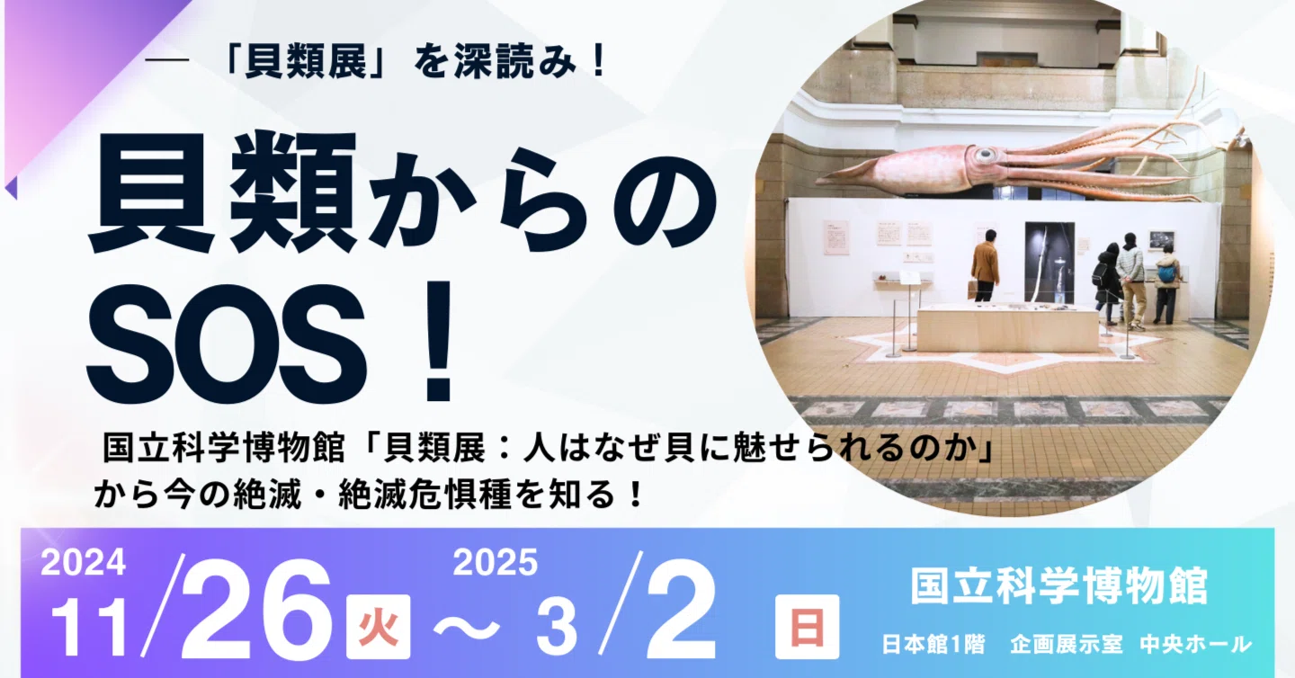 貝類展：人はなぜ貝に魅せられるのか」から貝類の絶滅・絶滅危惧種の