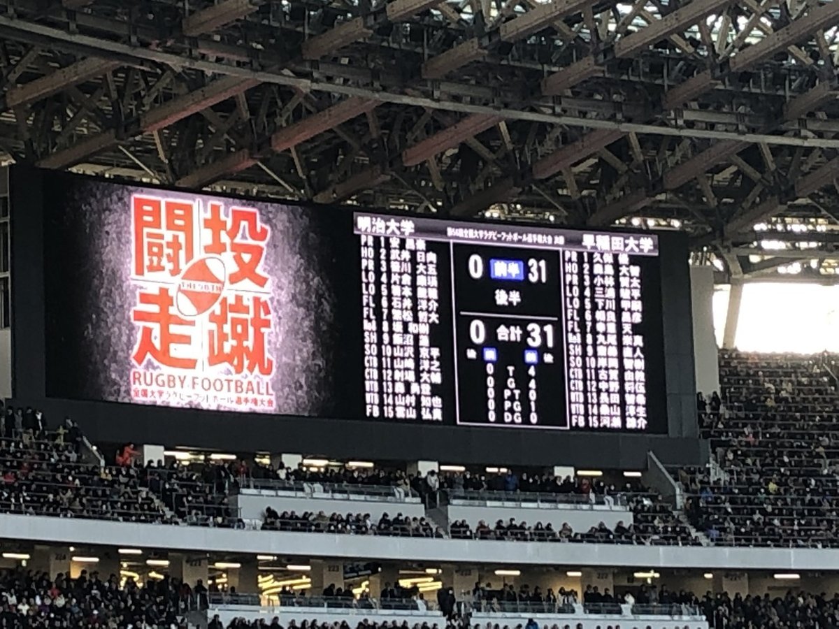 大学ラグビー日本選手権決勝【早稲田-明治】｜ククルクルル