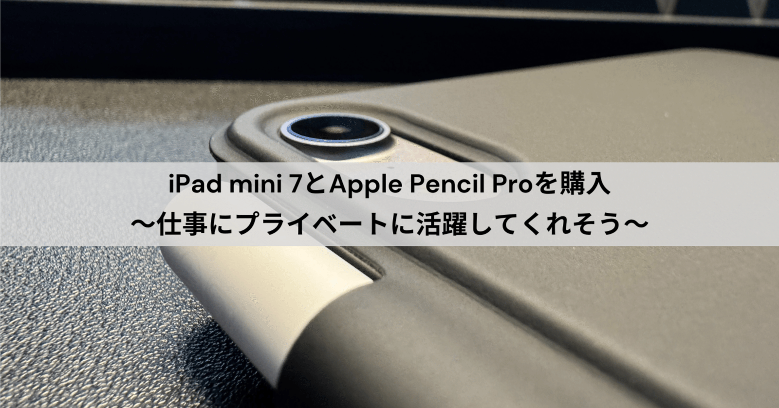 仕事の相棒としてiPad mini 7を選びました｜いおり