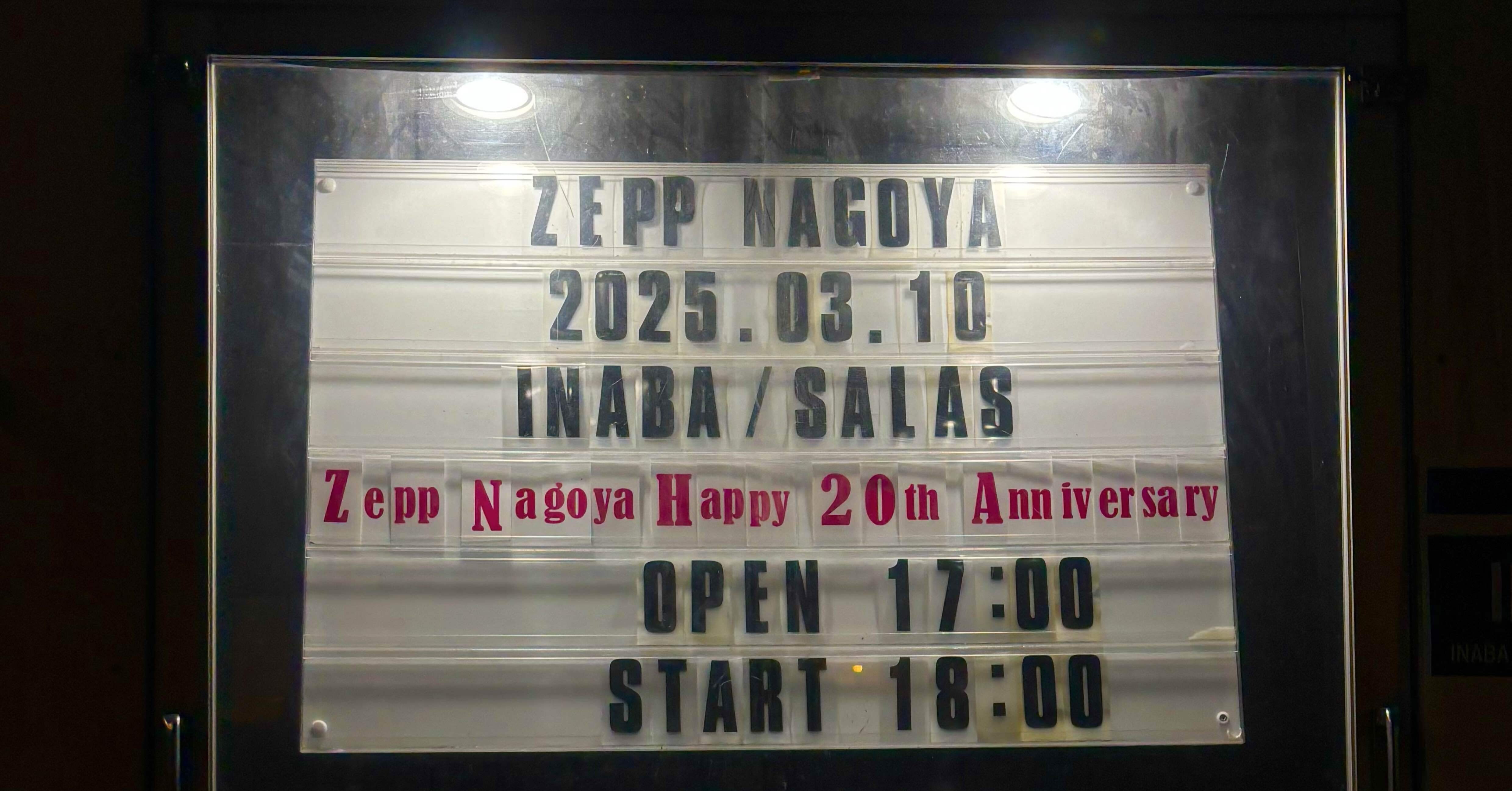 INABA／SALAS TOUR 2025 -Never Goodbye Only Hello- Zepp Nagoya公演