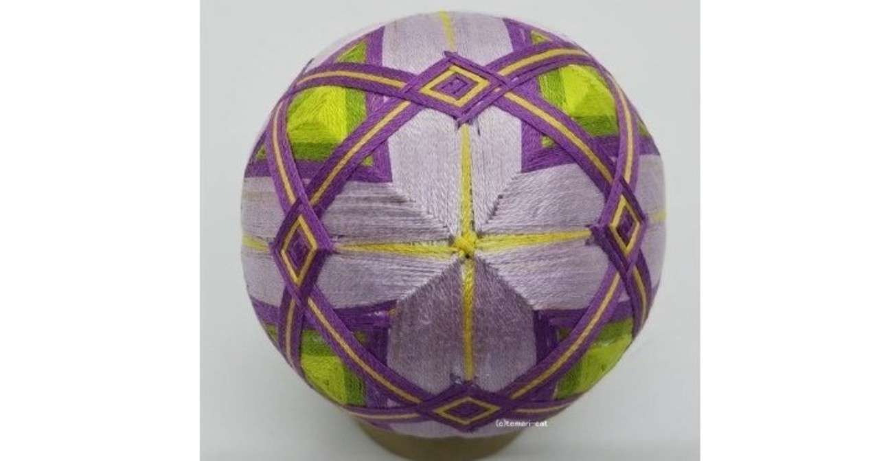 125 手まり 6つの桜 の作り方 てまり ねこ Note