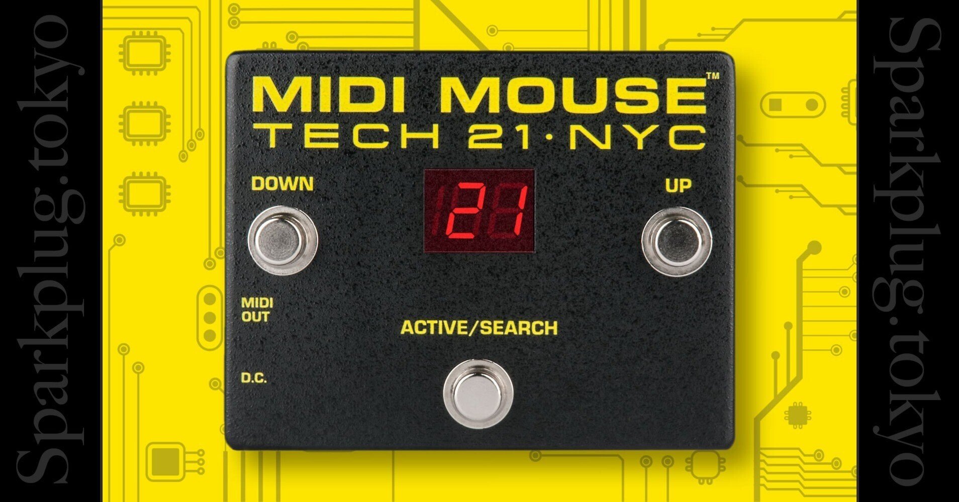 シンプルかつ直感的に操作できるMIDIスイッチ「TECH21 MIDI MOUSE シンプルかつ直感的に操作できるMIDIスイッチ「TECH21 MIDI MOUSE