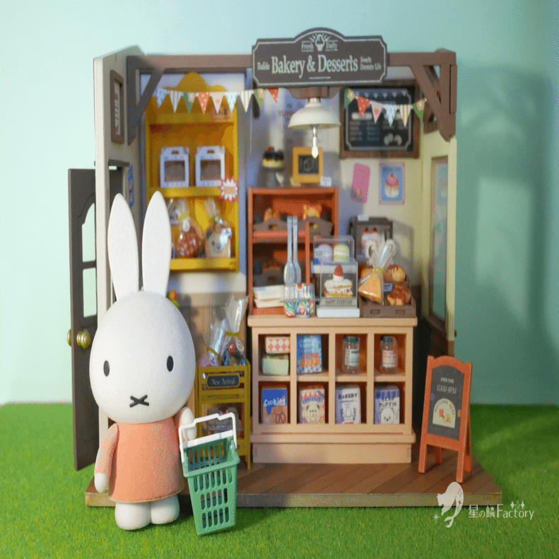 焼きたての幸せな香り♪クマのパン屋ミニチュアドールハウス作り