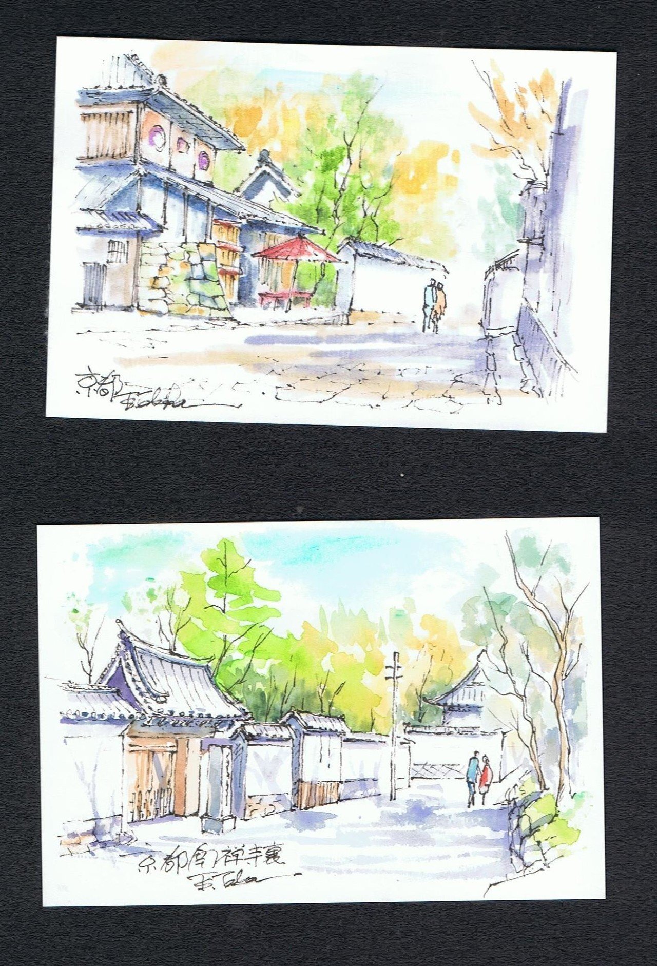 京都を水彩ハガキ絵に 砂漠渓 Note 京都を水彩ハガキ絵に 砂漠渓 Note