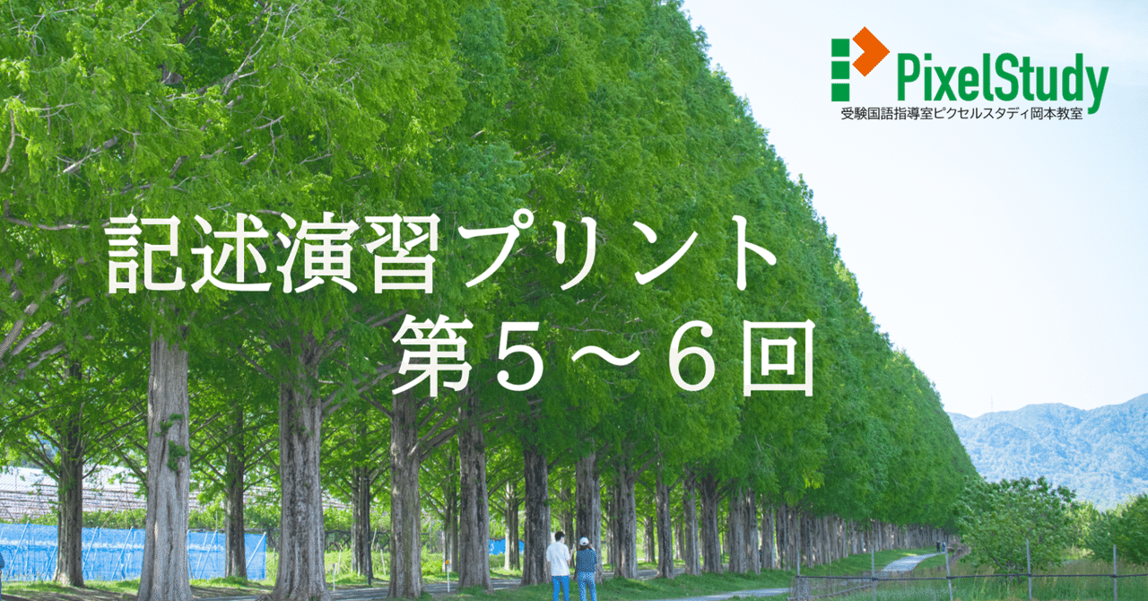 無料教材】記述演習プリント 第5～6回｜受験国語指導室