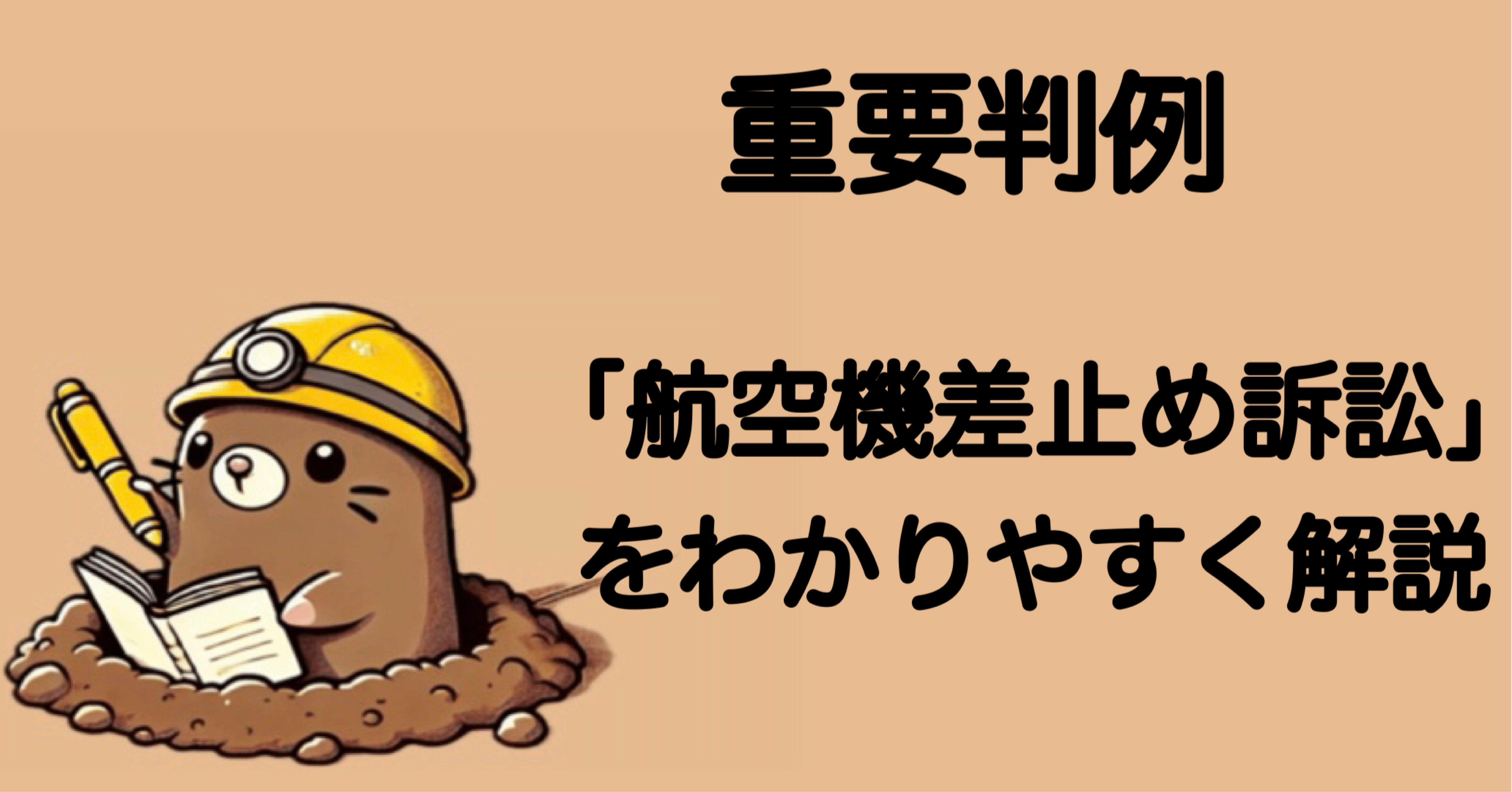 航空機差止め訴訟」判決を、超わかりやすく解説！（最判昭和28年12月8日）｜もぐたろう（3回目の行政書士試験勉強、ちょっとずつ進める日記）