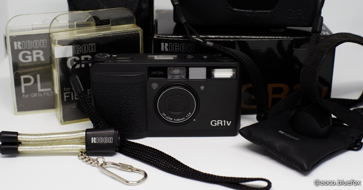 中古】RICOH リコー GR1 ブラック コンパクトフィルムカメラ