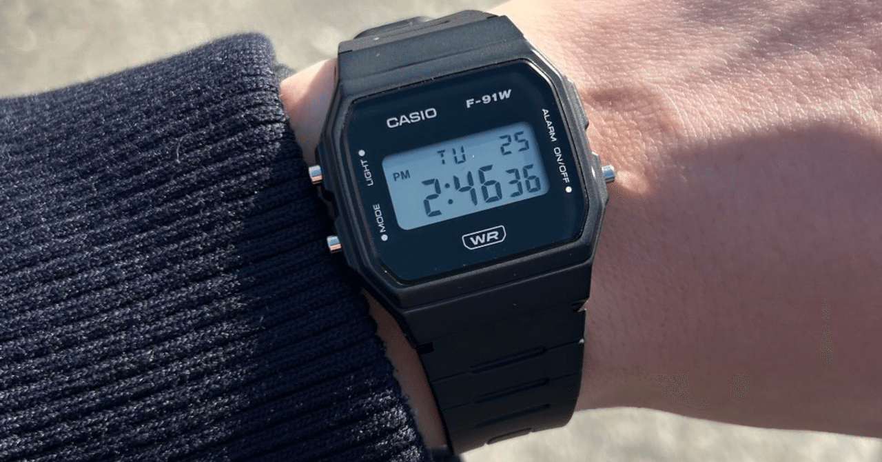 カスタム　チープカシオ　F-91W 4,400円の名作】チープカシオ F-91W ブラックの魅力｜yuu