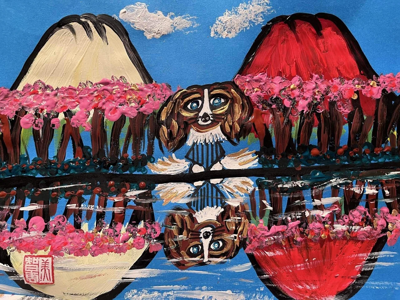 沖縄のピカソ小波津有希」ペンキアート㊗️ダウン症画家です。母小波津
