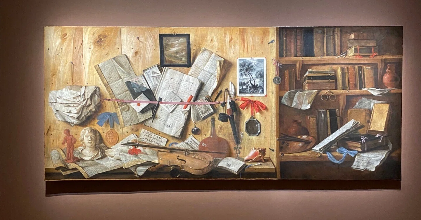 ファブリス・ド・ヴィルヌーヴ 『デルフト陶器のトロンプ・ルイユ（だまし絵）』 パリ、3月の美術展-マルモッタン美術館-トロンプ・ルイユ（だまし絵）｜fmk