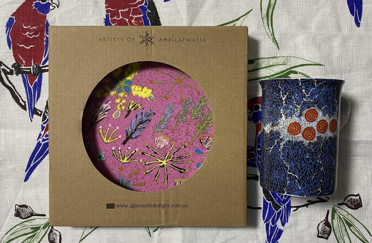 ＊絵画＊　　オーストラリアで購入品☆ ようこそ、オーストラリアの先住民族の島へ 80代で「愛する土地」を