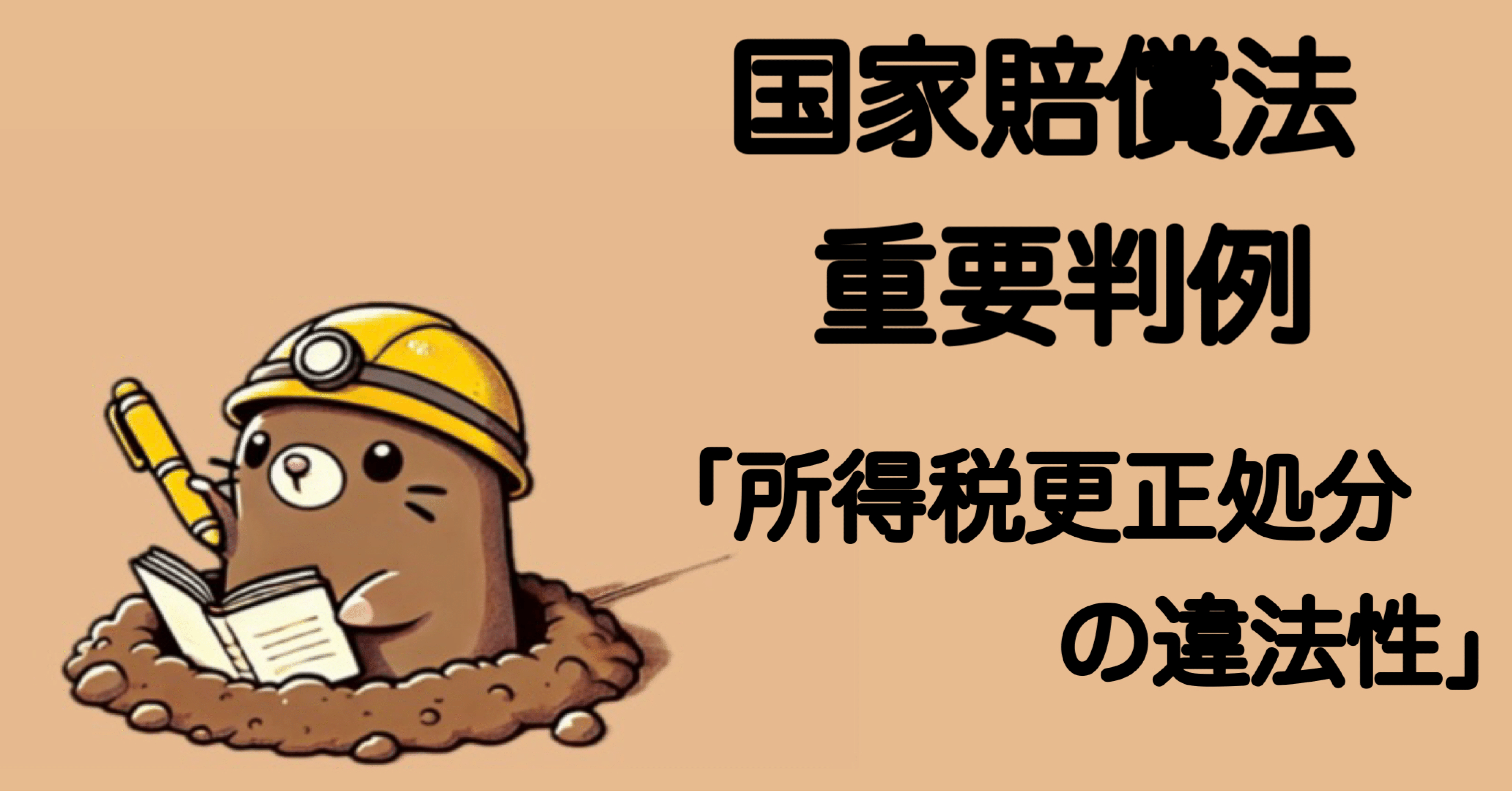 国家賠償法の重要判例：所得税更正処分の違法性（最判平5.3.11