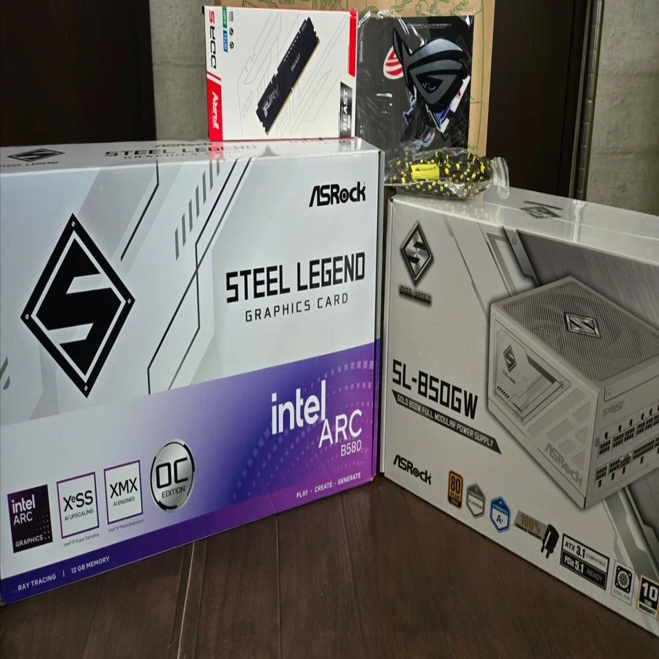 ASRock Intel ARC B580 STEEL LEGEND 12G OCとSTEEL LEGEND 805W SL 