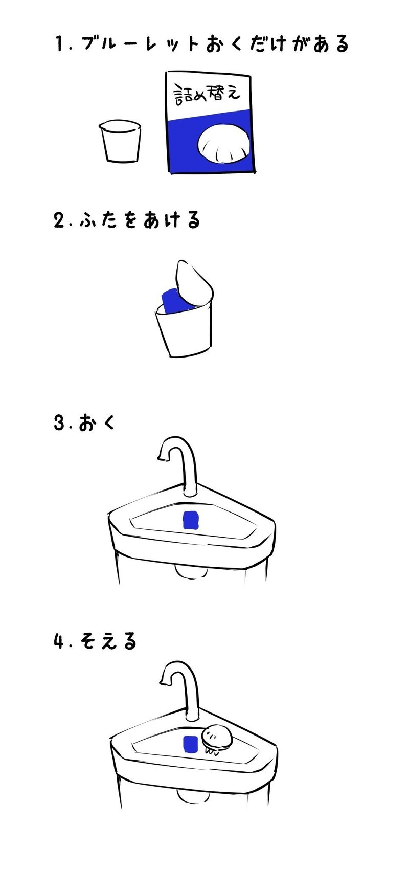 ブルーレット置くだけを置いたら失敗した話 とこり Note ブルーレット置くだけを置いたら失敗した話 とこり Note