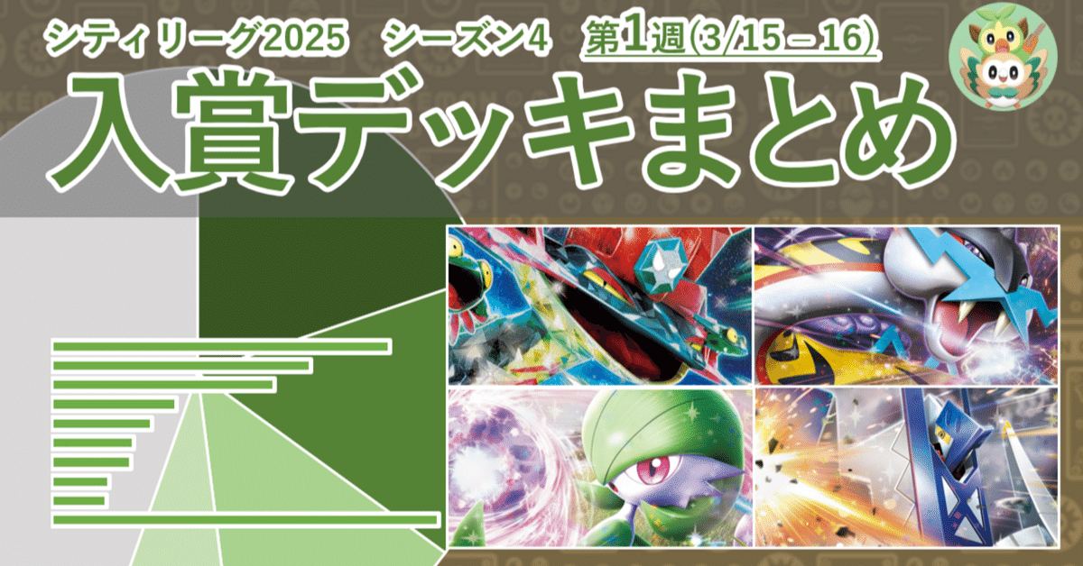 ポケカ シティリーグ2025 シーズン4 第1週 入賞デッキまとめ