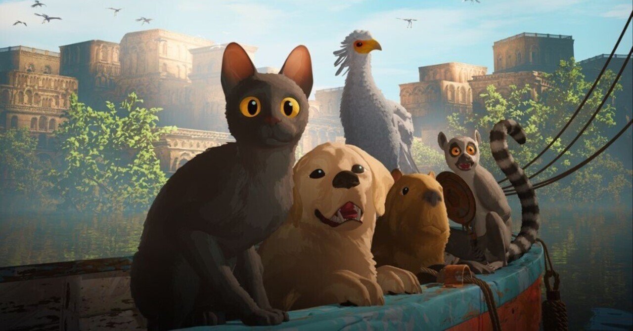 アニメ「Flow」感想 ブレワイの世界で黒猫ちゃんが大冒険｜ユン, image size:1280x670