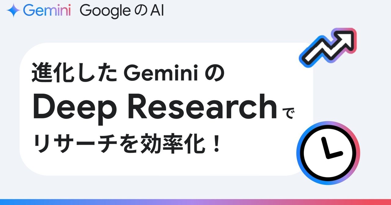 進化した Gemini の Deep Research 機能でリサーチを効率化