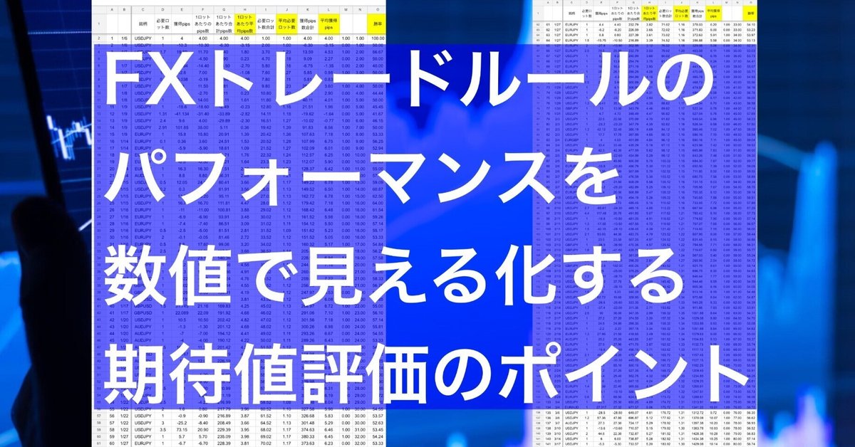FXトレード手法(ルール)のパフォーマンス(期待値)を数値で見える FXトレード手法(ルール)のパフォーマンス(期待値)を数値で見える