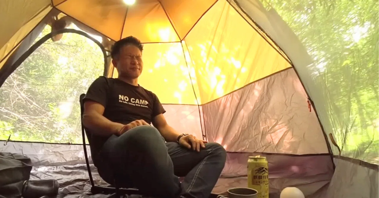 Solo camping with a one-touch hexagon tent｜尾上祐一郎(テントバカ)
