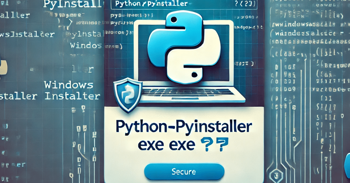 PythonをPyInstallerでexe化するとウイルス判定？誤検知を回避