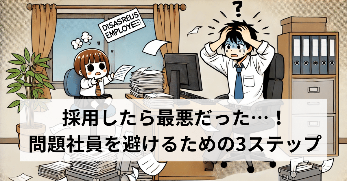 採用したら最悪だった…」問題社員を避けるための3ステップ｜西野