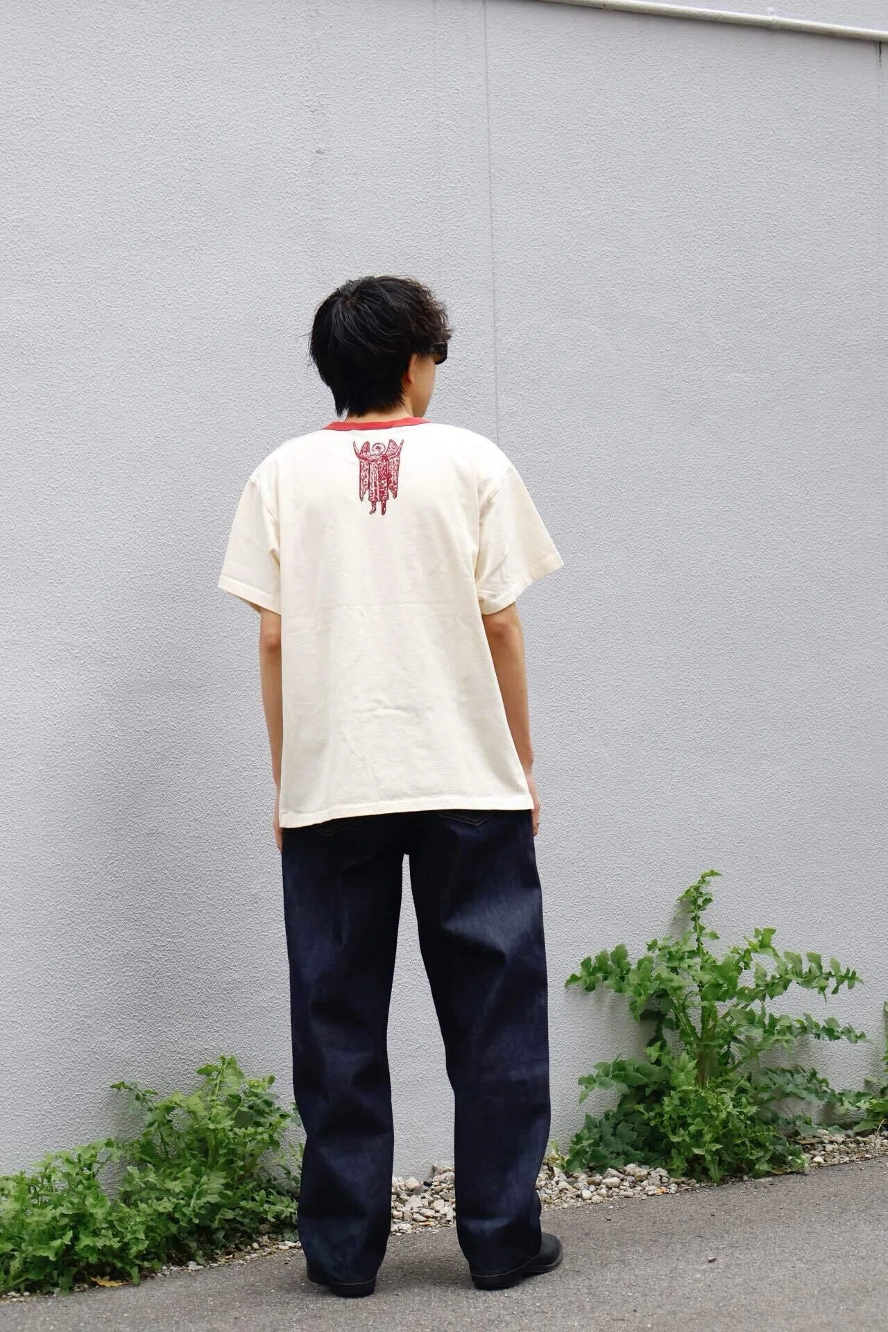 SAMUEL ZELIG 刺繍スウェット ダメージ加工 ブラック Samuel Zelig 