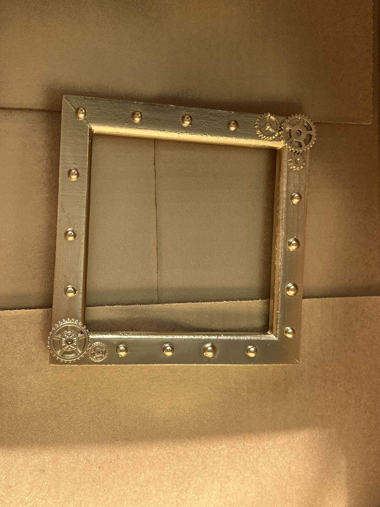 テクスチャーアート スチームパンクアート 額縁 立体画 原画一点もの #2 文学フリマ東京40】スチームパンクっぽい額縁を作ろうとしてみた