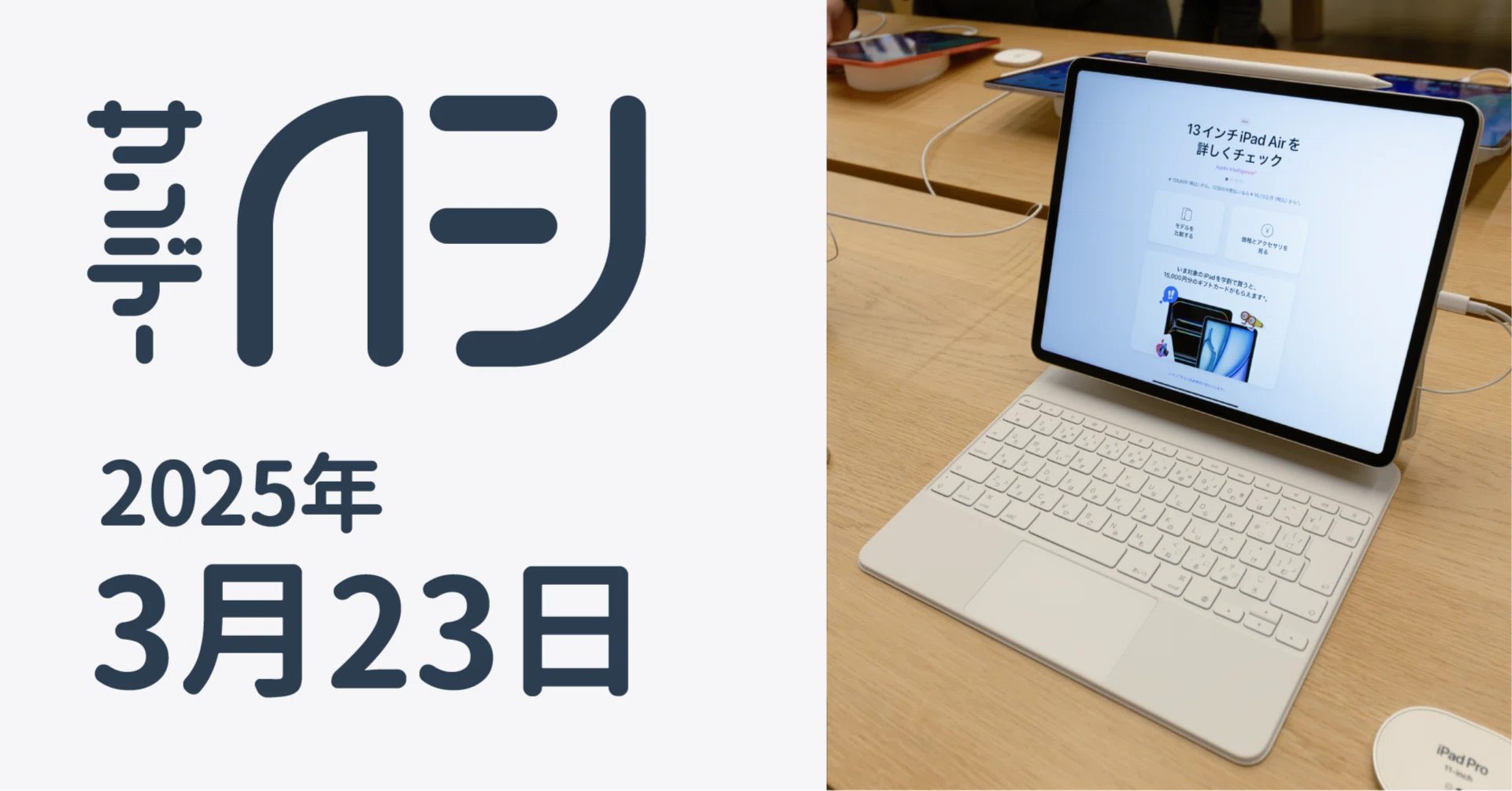 iPad Air(M3)お触りレポ / サンデーAFJ 2025年3月23日号｜虎豆しば2号