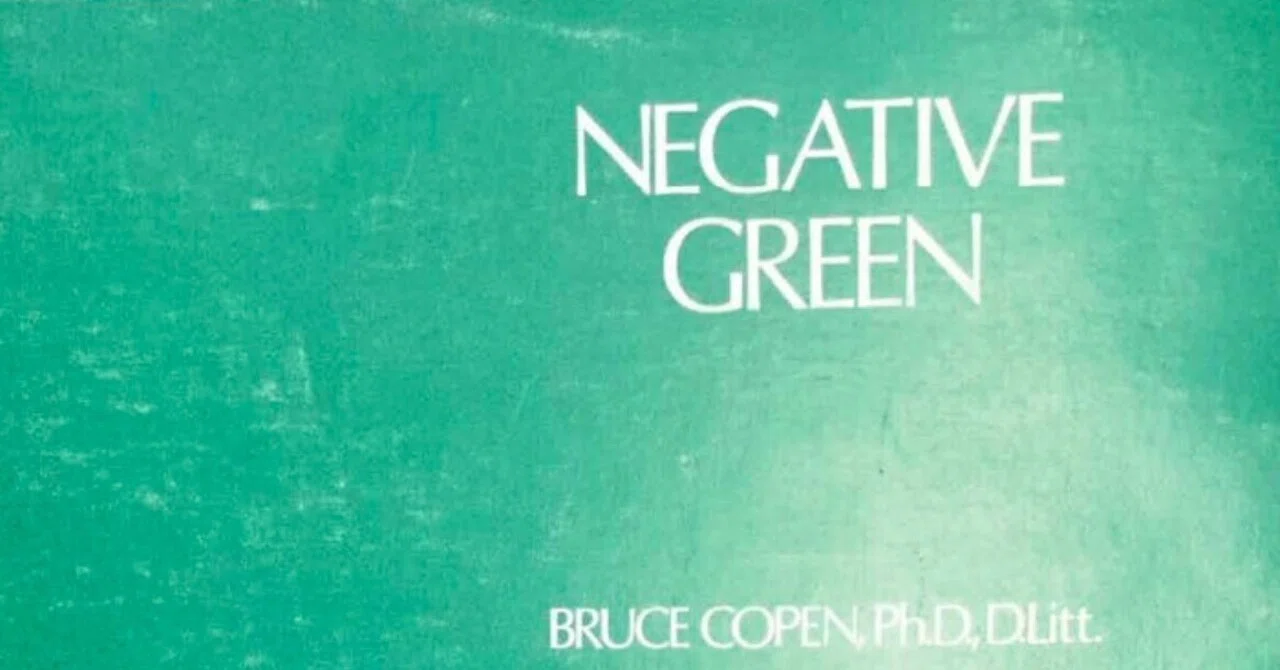 Bruce Copen博士と『Negative Green』の世界｜貴道